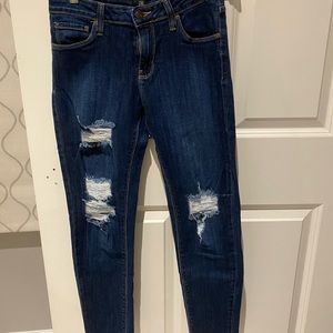 Never Worn Just Black Low-Rise Ripped Skinny Jeans